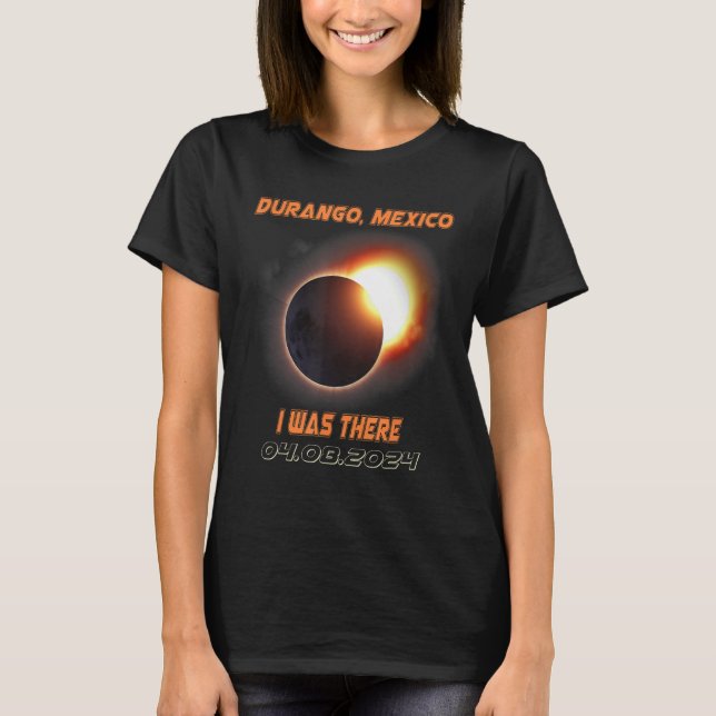 T-shirt Total Solaire Eclipse 2024 Durango Mexique 1 (Devant)