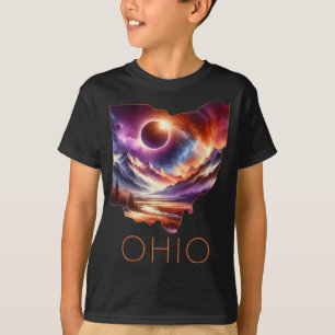 T-shirt Total Solaire Eclipse 2024 État Ohio Totalité Avri