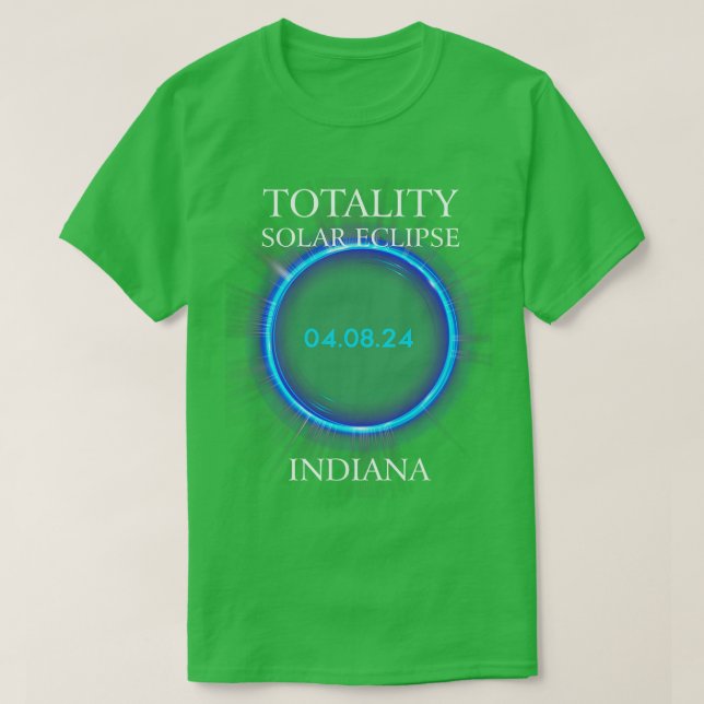 T-shirt Total Solaire Eclipse 2024 Indiana 04 (Design devant)