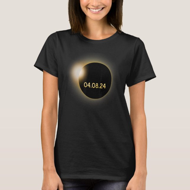 T-shirt Total Solaire Eclipse 2024 pour l'astronomie (Devant)
