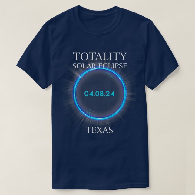 T-shirt Total Solaire Eclipse 2024 Texas 040824 Astronomie (Design devant)