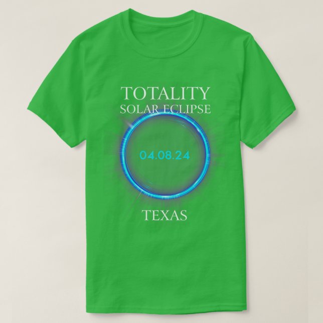 T-shirt Total Solaire Eclipse 2024 Texas 040824 Astronomie (Design devant)