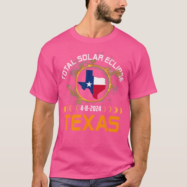 T-shirt Total Solaire Eclipse 2024 Texas North America Ast (Devant)