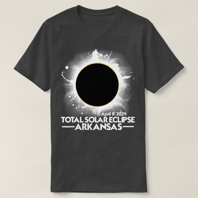 T-shirt Total Solaire Eclipse Arkansas 2024 America Eclips (Design devant)