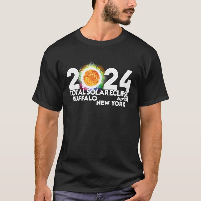 T-shirt Total Solaire Eclipse Buffalo New York 8 avril 202 (Devant)