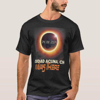T-shirt Total Solaire Eclipse Ciudad Acuna Coahuila Mexiqu