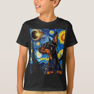 T-shirt Total Solaire Eclipse Doberman Chien