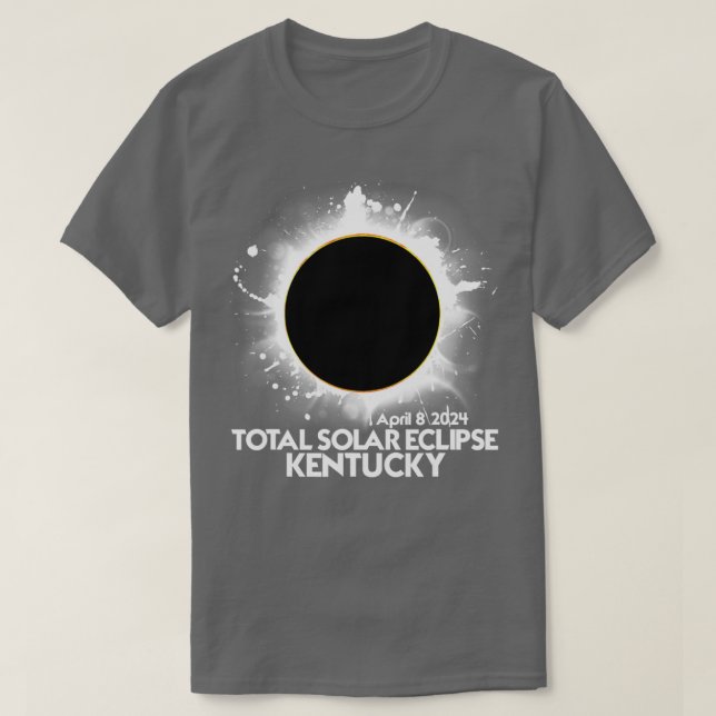 T-shirt Total Solaire Eclipse Kentucky 2024 Totalité (Design devant)
