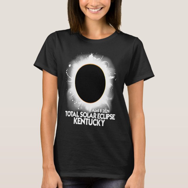 T-shirt Total Solaire Eclipse Kentucky 2024 Totalité (Devant)