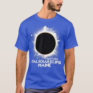 T-shirt Total Solaire Eclipse Maine 2024 Totalité Américai