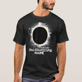 T-shirt Total Solaire Eclipse Maine 2024 Totalité Américai