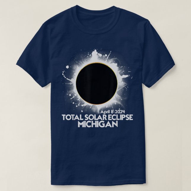 T-shirt Total Solaire Eclipse Michigan 2024 Totalit améric (Design devant)