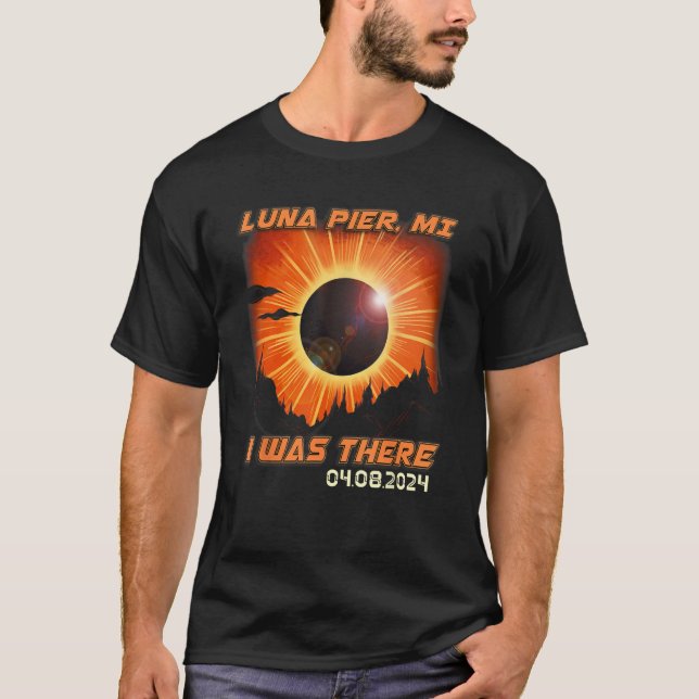 T-shirt Total Solaire Eclipse Mountain Randonnée Luna Pier (Devant)