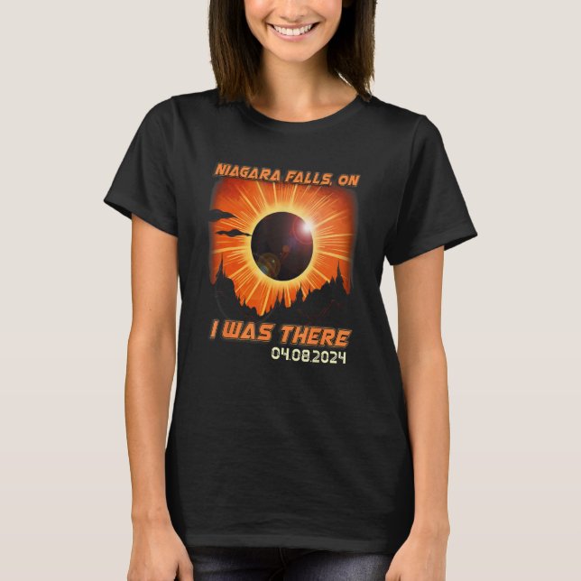 T-shirt Total Solaire Eclipse Mountain Randonnée Niagara F (Devant)