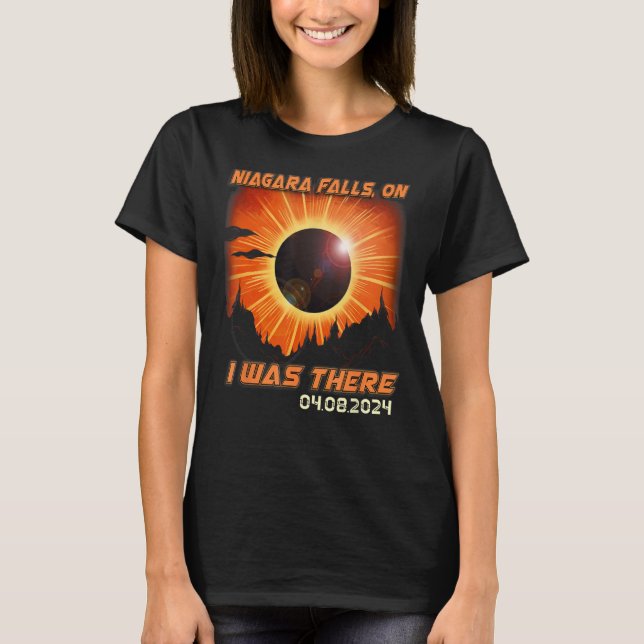 T-shirt Total Solaire Eclipse Mountain Randonnée Niagara F (Devant)