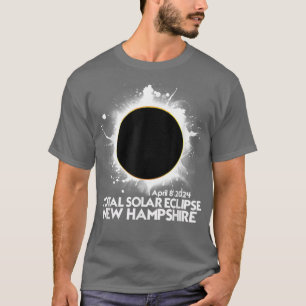 T-shirt Total Solaire Eclipse New Hampshire 2024 Américain