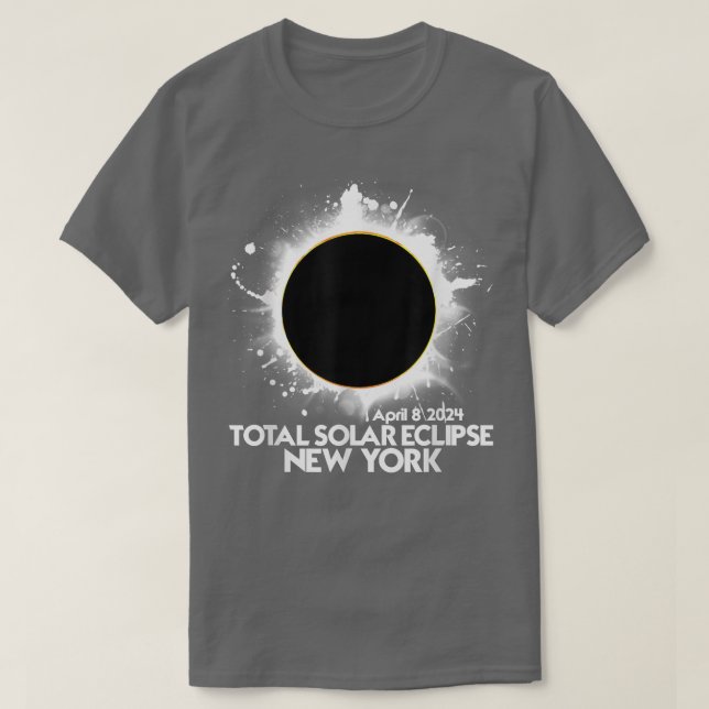T-shirt Total Solaire Eclipse New York 2024 Totalité (Design devant)
