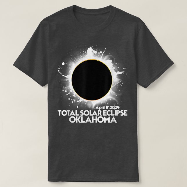 T-shirt Total Solaire Eclipse Oklahoma 2024 Totalité Améri (Design devant)
