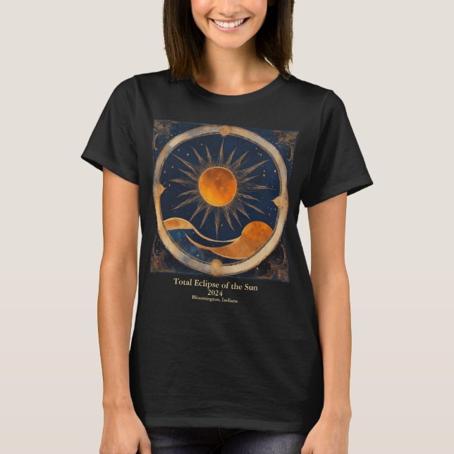 T-shirt Total Solaire Eclipse Rolling Hills Blue Orange (Devant)