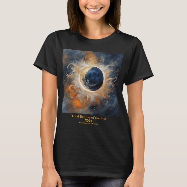 T-shirt Total Solaire Eclipse Sun Magic Votre nom de texte (Devant)
