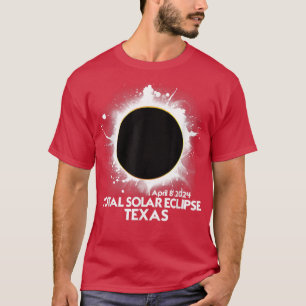 T-shirt Total Solaire Eclipse TEXAS 2024 Totalité américai