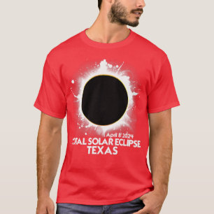 T-shirt Total Solaire Eclipse TEXAS 2024 Totalité américai