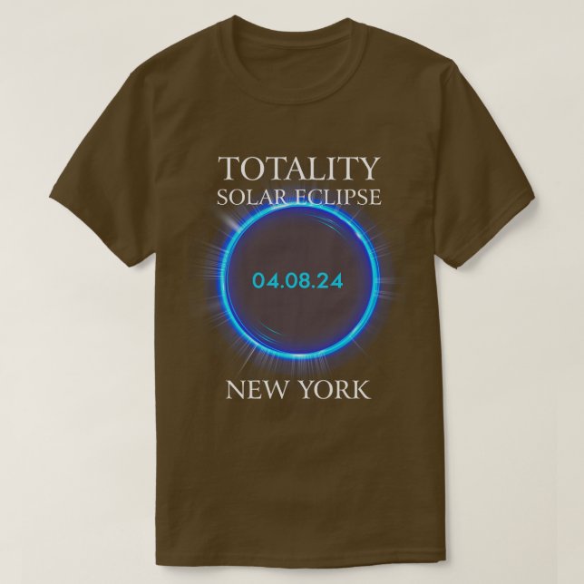 T-shirt Total Solar Eclipse 2024 New York 04 (Design devant)