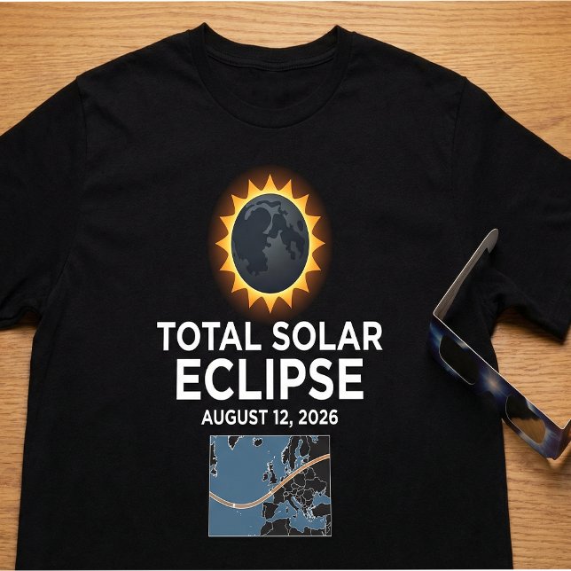 T-shirt Total Solar Eclipse 2026 , August 12 Totality  (Créateur téléchargé)
