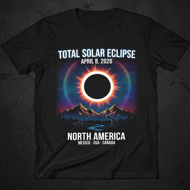 T-shirt Total Solar Eclipse 2026 - North America Souvenir (Créateur téléchargé)