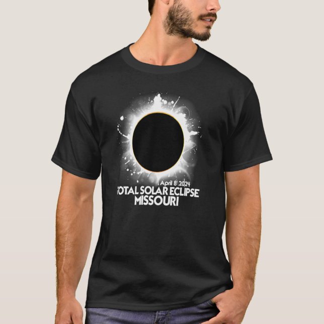 T-shirt Total Solar Eclipse Missouri 2024 Totality (Devant)