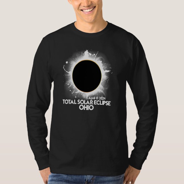 T-shirt Total Solar Eclipse Ohio 2024 American Totality (Devant)