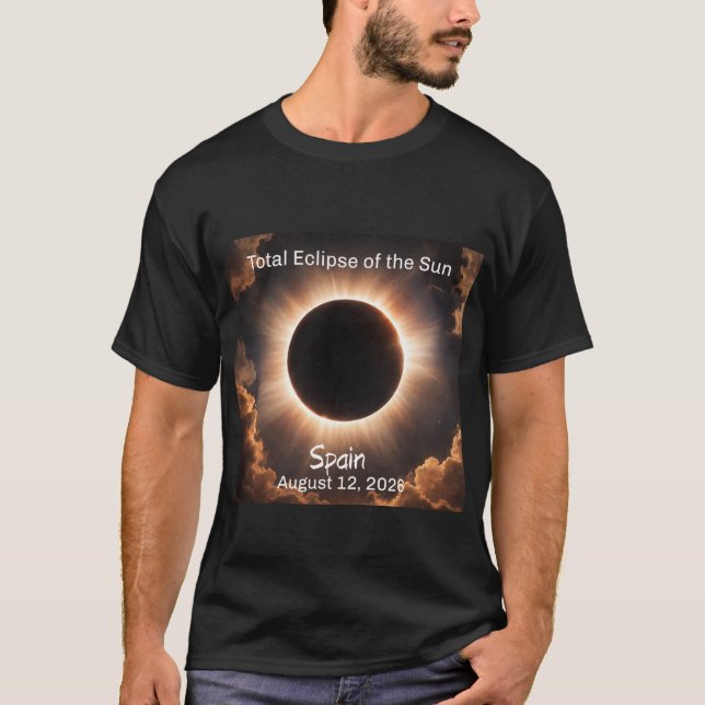 T-shirt Total Solar Eclipse Spain 2026 Mens (Devant)