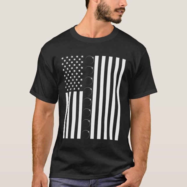 T-shirt Total Solar Eclipse US American Flag 04 08 2024 À (Devant)