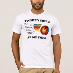 T-shirt Total solide à mon noyau (couches de la terre)