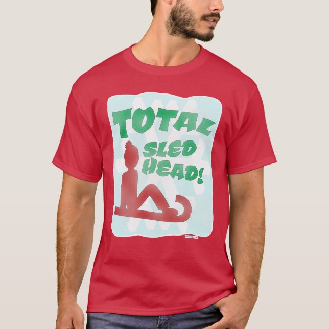 T-shirt Total Tête de traîneau drôle Logo de vacances Slog (Devant)