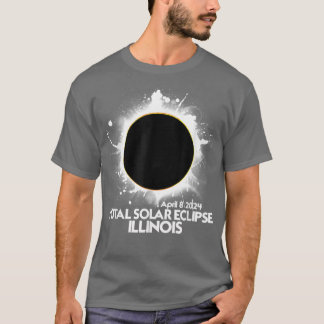 T-shirt Total total de l'Eclipse solaire ILLINOIS 2024 amé