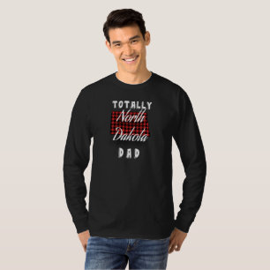 T-shirt TOTALEMENT AU NORD DAKOTA DAD Buffalo Plaid ND T-S