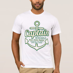 T-shirt Totalement Personnalisé Capitaine Ancre Nautique T