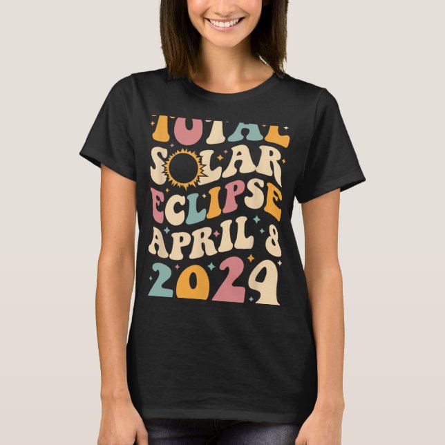 T-shirt Totalité 04 08 24 Total Solaire Eclipse 2024 Super (Devant)