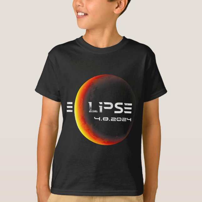 T-shirt Totalité 4.08.2024 Total Éclipse Solaire 2024 (Devant)