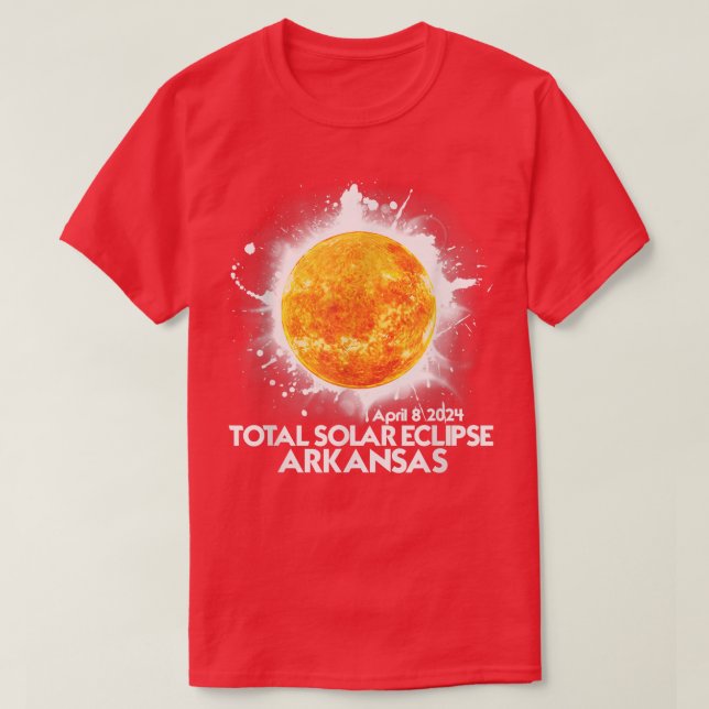 T-shirt Totalité Arkansas 2024 Total Solaire Eclipse Améri (Design devant)