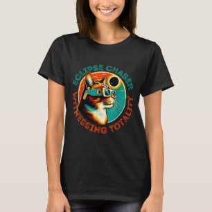 T-shirt Totalité Chat Rétro Éclipse Totale du Soleil