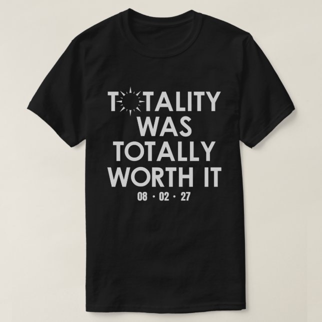 T-shirt Totalité de l'éclipse solaire totale de 20 (Design devant)