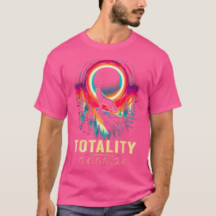 T-shirt Totalité Loup Eclipse Solaire 8 Avril 2024 Sapeur