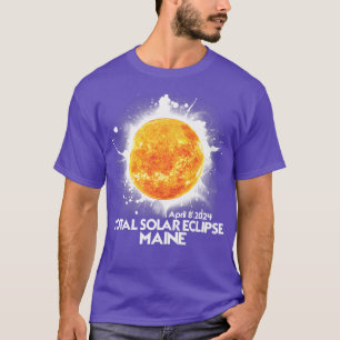 T-shirt Totalité MAINE 2024 Éclipse solaire totale
