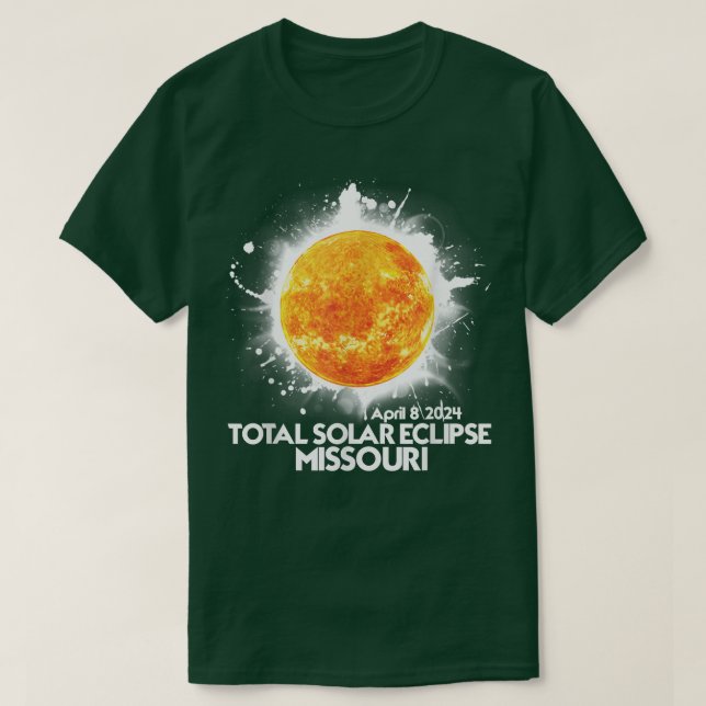 T-shirt Totalité Missouri 2024 Total Solaire Eclipse Améri (Design devant)
