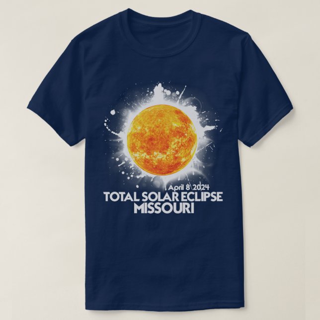 T-shirt Totalité Missouri 2024 Total Solaire Eclipse Améri (Design devant)