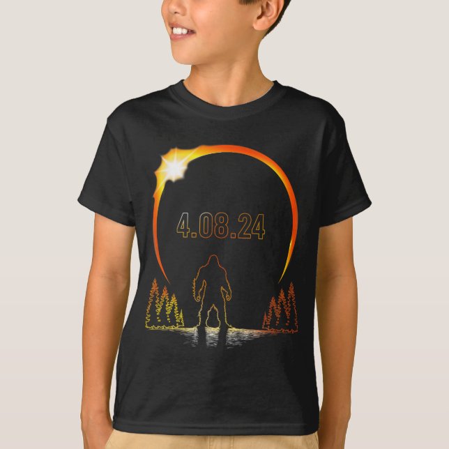 T-shirt Totalité Solaire Eclipse Sasquatch 2024 Eclipse (Devant)