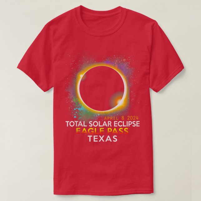 T-shirt Totalité Total Éclipse Solaire 8 avril 2024 Aigle  (Design devant)