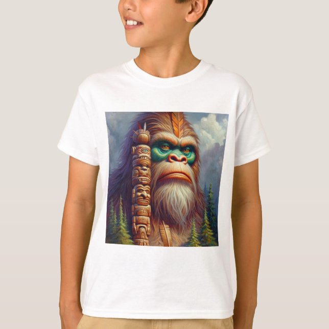 T-shirt Totem amérindien de Bigfoot (Devant)